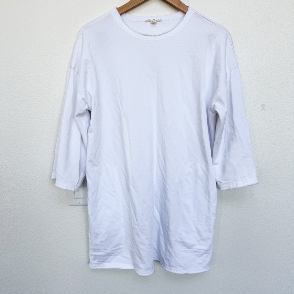 Eileen Fisher White Cotton Tunic Size S